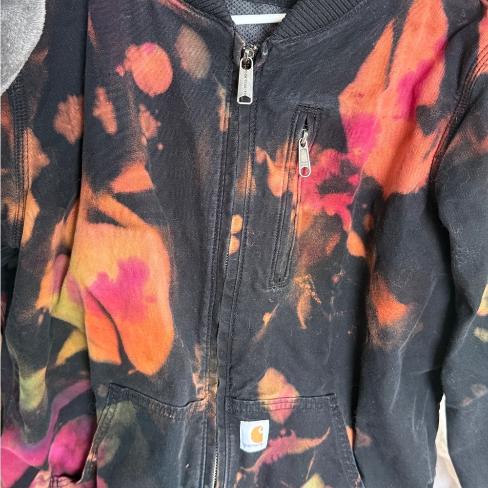Carhartt Black and Vibrant Tie-Dye Jacket